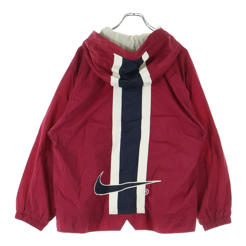 NIKE(ナイキ) 90S VINTAGE ラインデザイン ナイロン ジップアップ トラックジャケット レッド