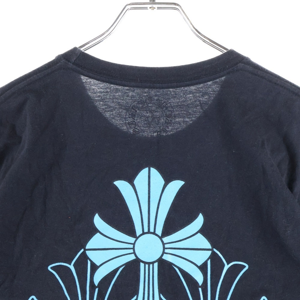 CHROME HEARTS(クロムハーツ) 3 BULU CROSS TEE トリプルブルークロス 両面プリント クルーネック カットソー 半袖Tシャツ ブラック