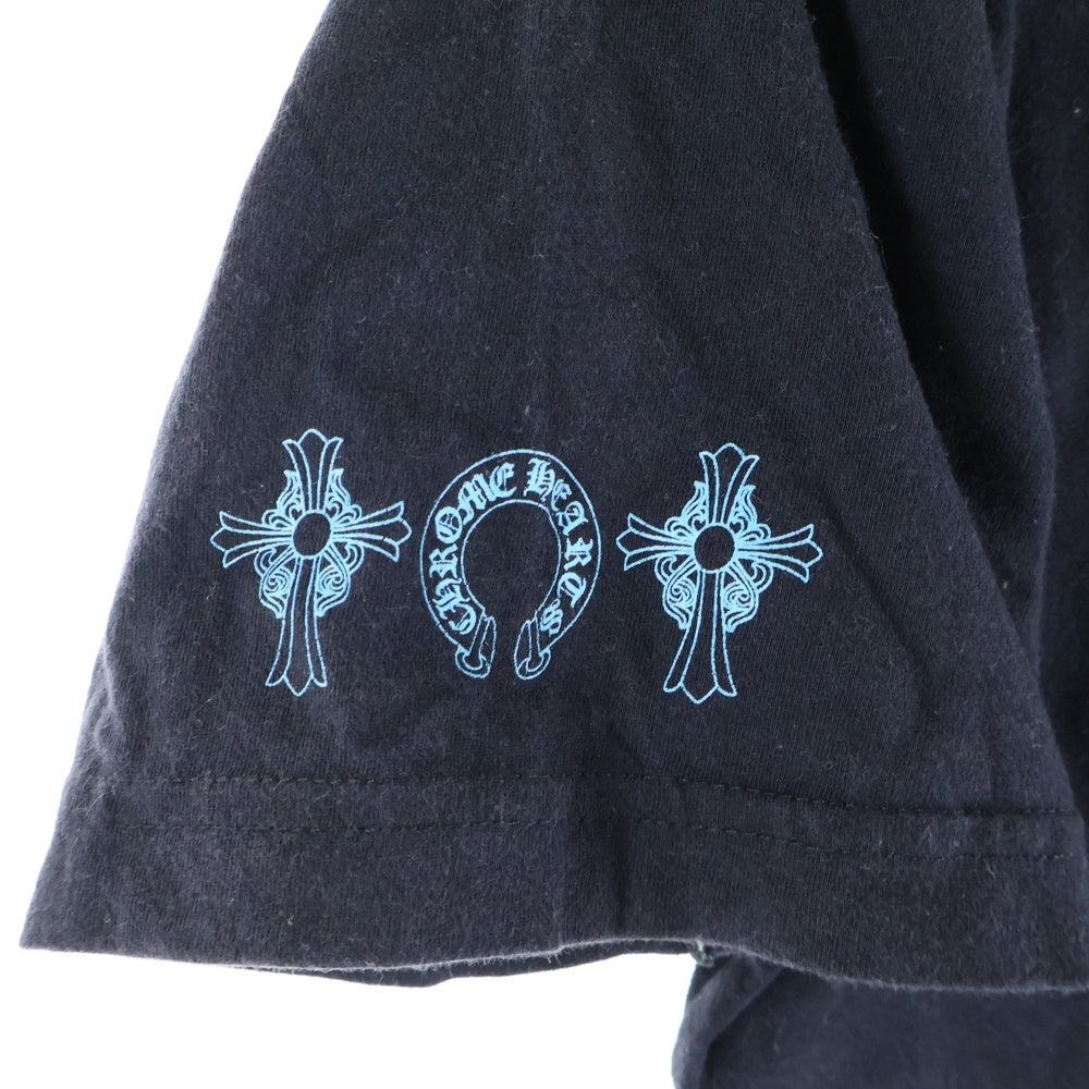 CHROME HEARTS(クロムハーツ) 3 BULU CROSS TEE トリプルブルークロス 両面プリント クルーネック カットソー 半袖Tシャツ ブラック