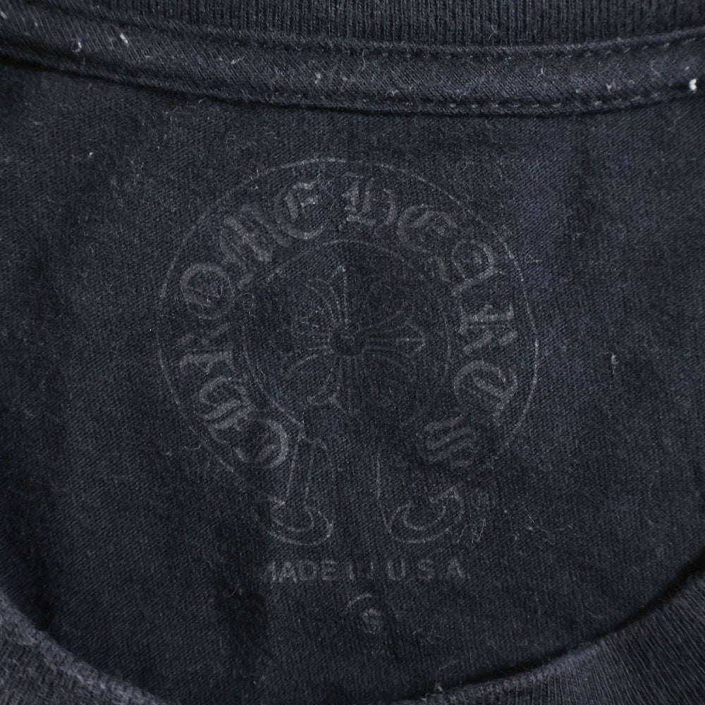 CHROME HEARTS(クロムハーツ) 3 BULU CROSS TEE トリプルブルークロス 両面プリント クルーネック カットソー 半袖Tシャツ ブラック