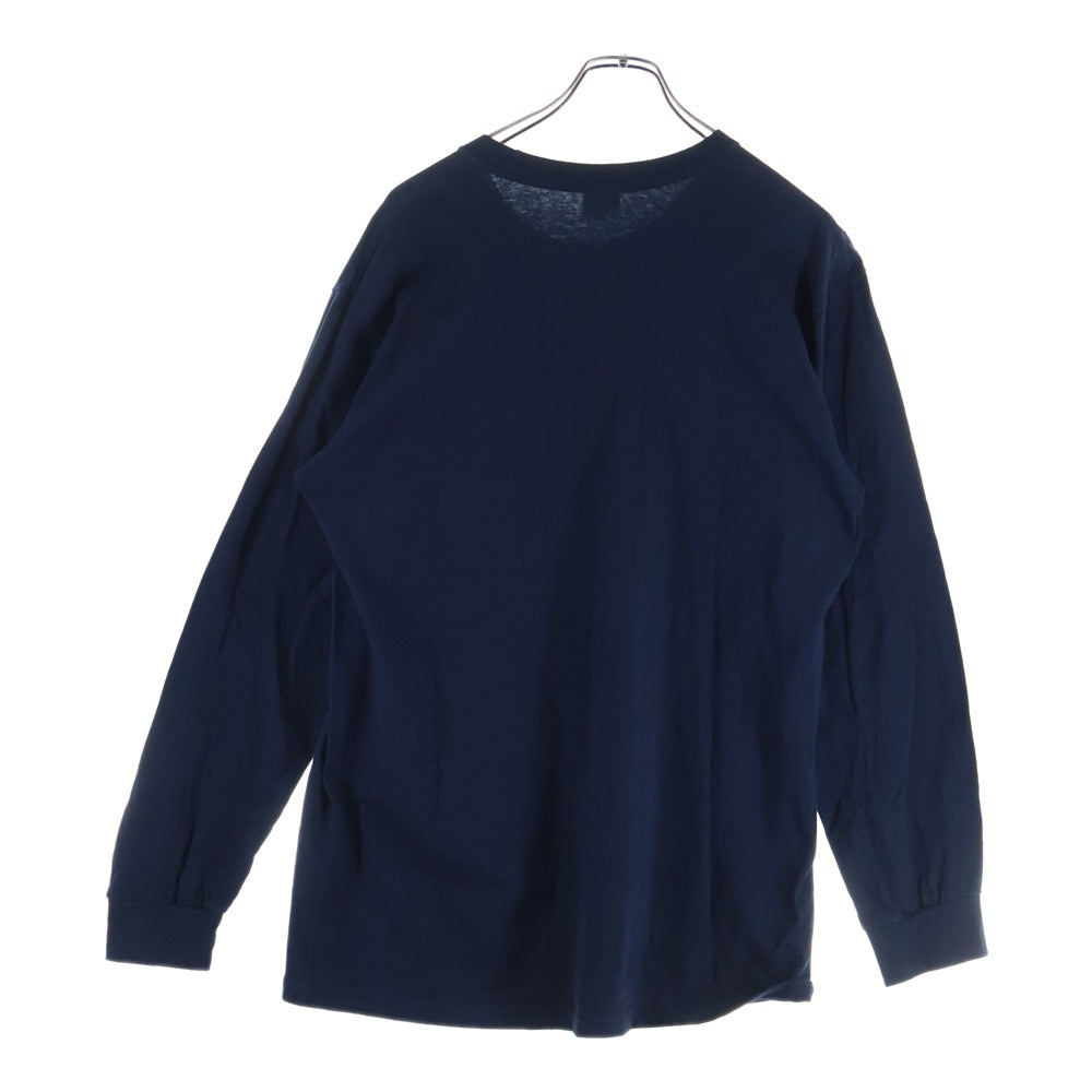 SUPREME(シュプリーム) 21AW ×Thrasher Multi Logo L/S Tee スラッシャー マルチロゴ クルーネック 長袖Tシャツ カットソー ネイビー