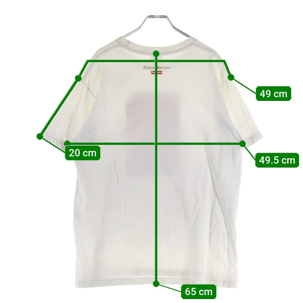 SUPREME(シュプリーム) 17AW Piss Christ Tee ピスキリスト フロントプリント 半袖Tシャツ カットソー ホワイト