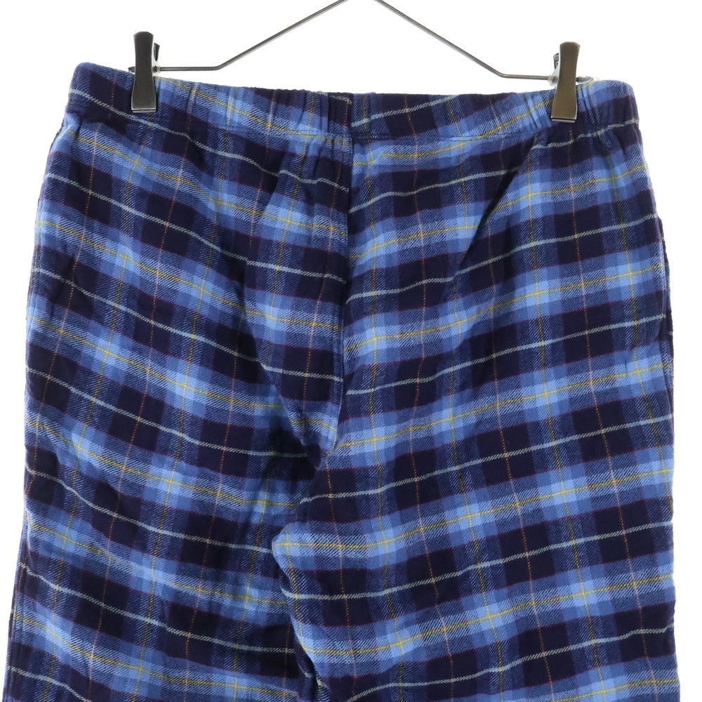 Paul Smith(ポールスミス) フランネルチェック ドローストリング ストレートパンツ ブルー 30-7734