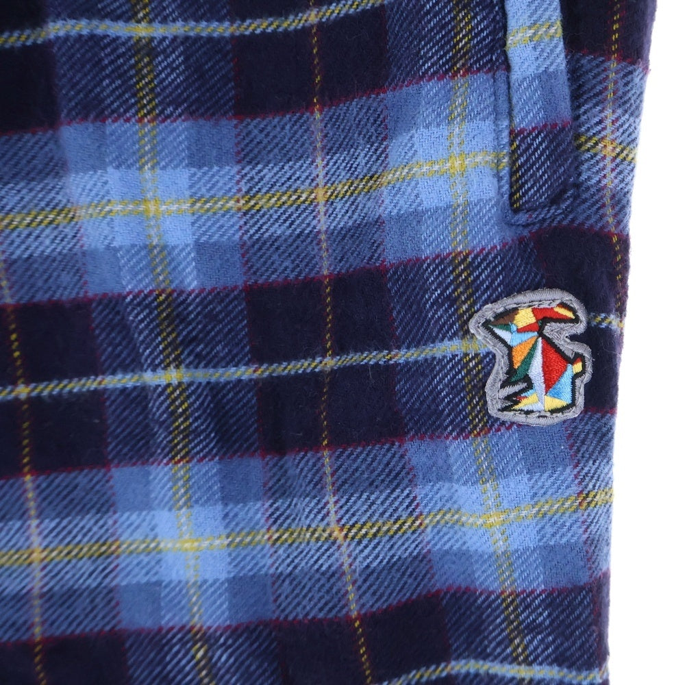 Paul Smith(ポールスミス) フランネルチェック ドローストリング ストレートパンツ ブルー 30-7734