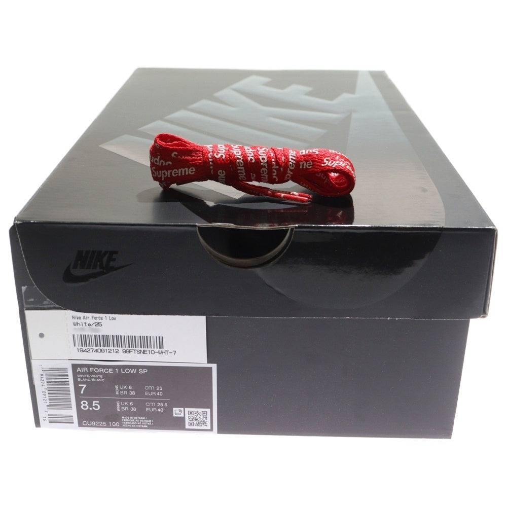 NIKE(ナイキ) ×SUPREME AIR FORCE 1 エアフォースワン ローカットスニーカー ホワイト US7/25cm CU9225-100