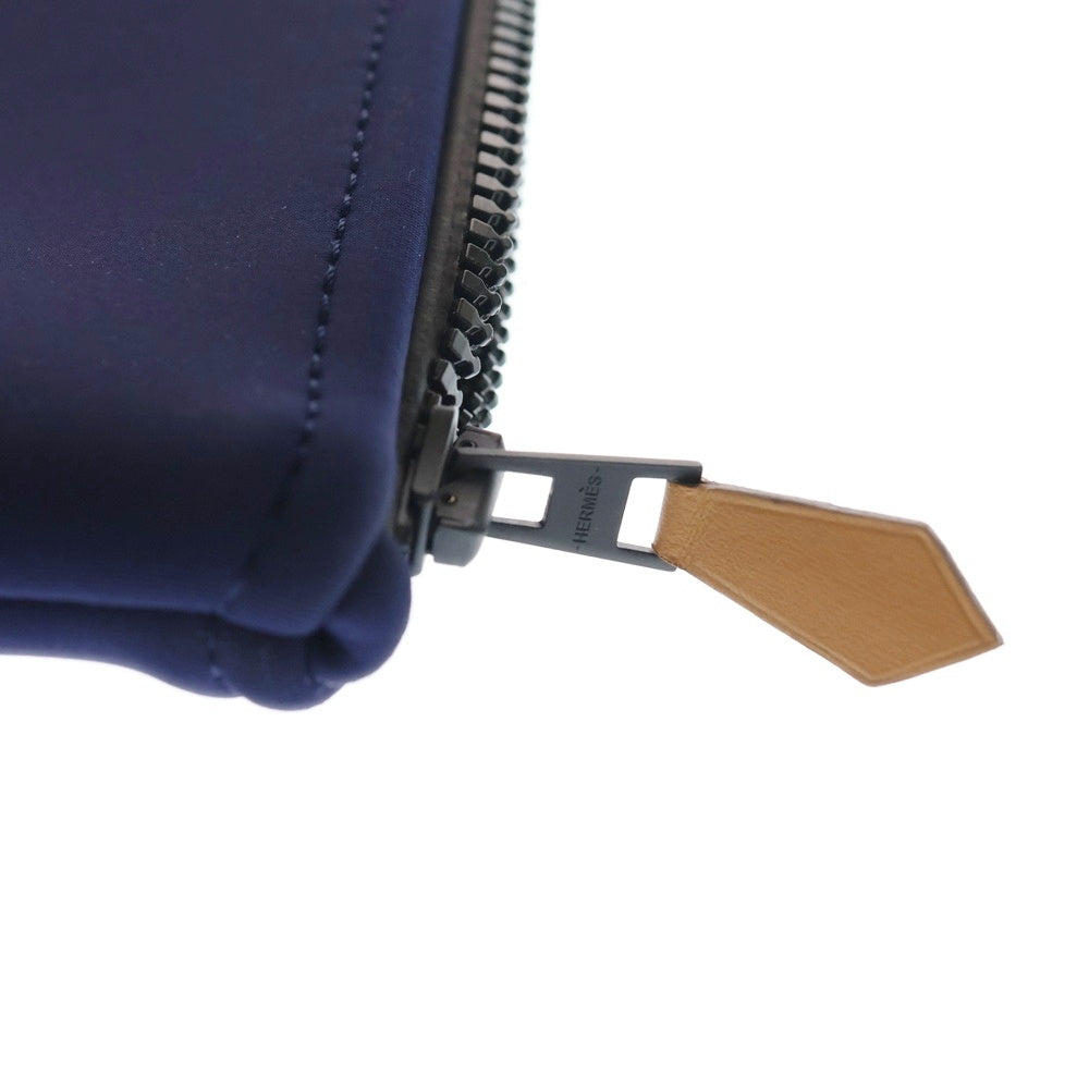 HERMES(エルメス) ネオバンGM ロゴエンボス ポーチ セカンドバッグ ネイビー
