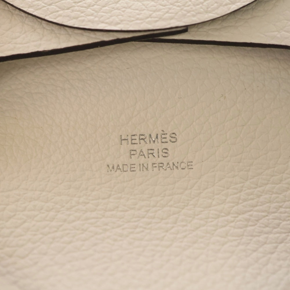 HERMES(エルメス) バスティア ヴォーエプソン グリペール コインケース ホワイト W刻印