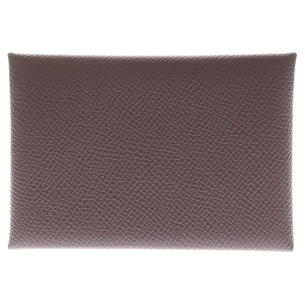 HERMES(エルメス) カルヴィ デュオ セリエボタン レザーコインケース ブラウン B刻印