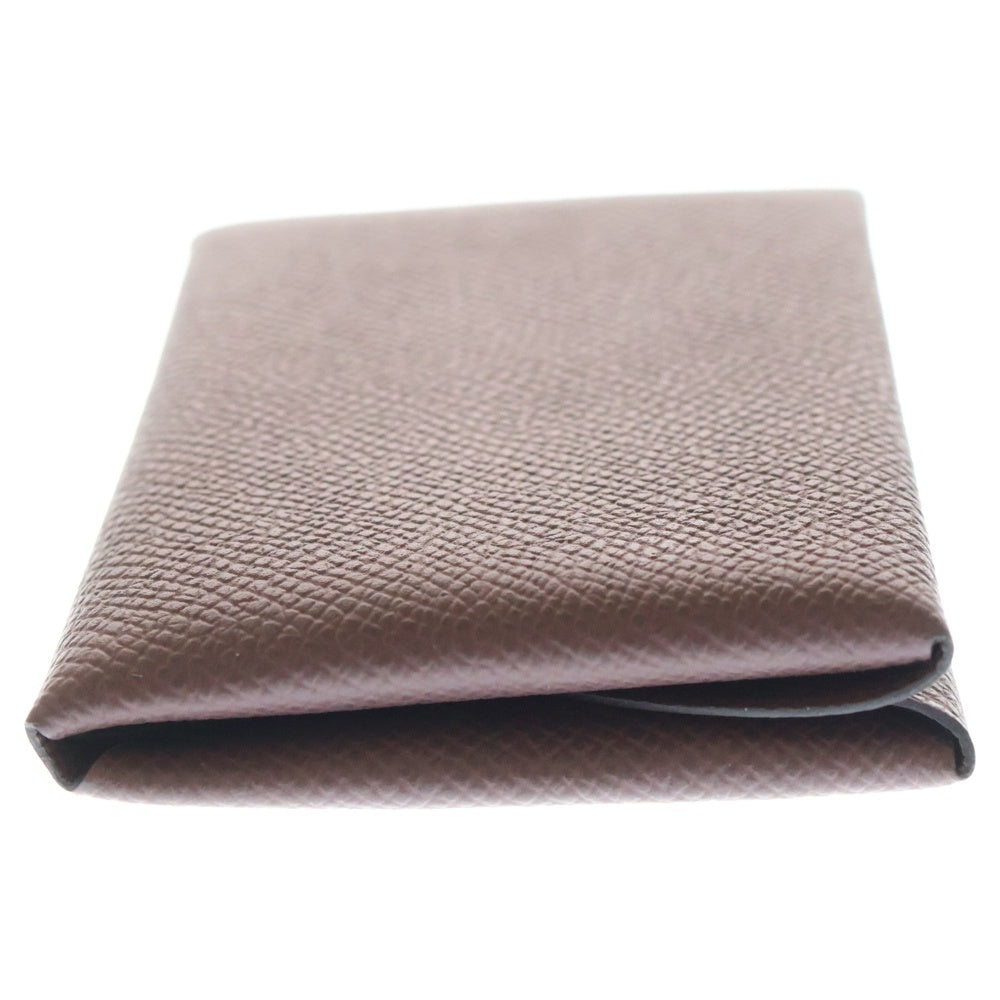 HERMES(エルメス) カルヴィ デュオ セリエボタン レザーコインケース ブラウン B刻印