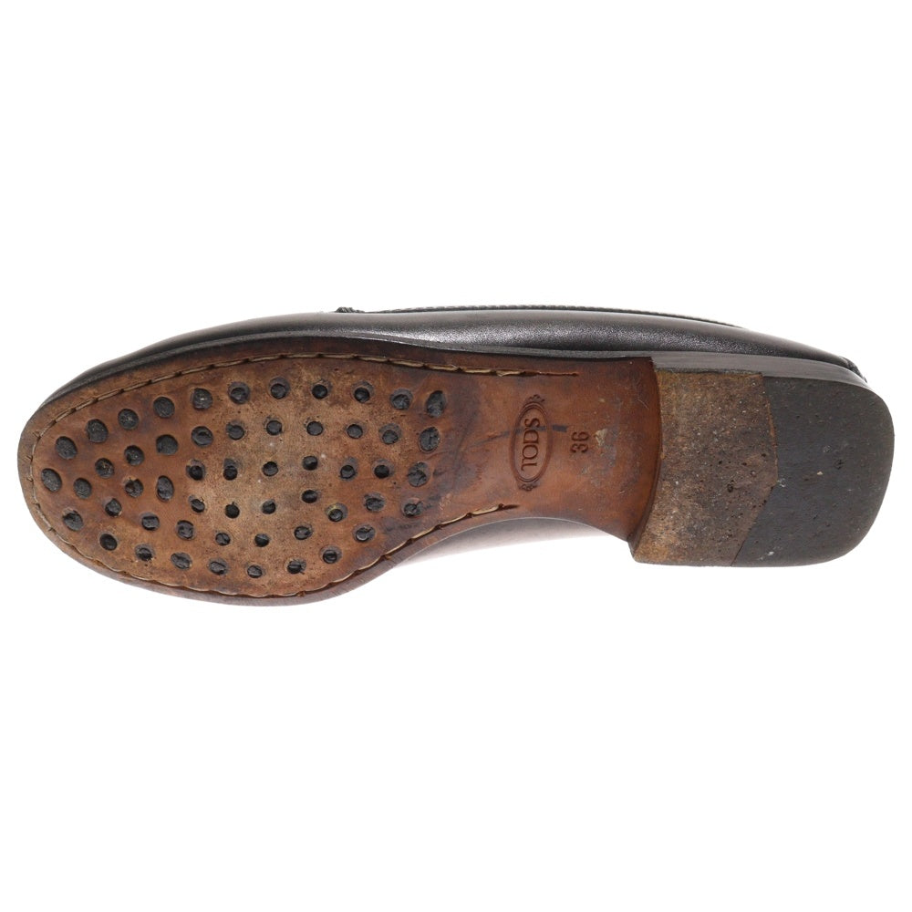 TOD'S(トッズ) ドライビングシューズ レザー ペニーローファー レディース ブラック