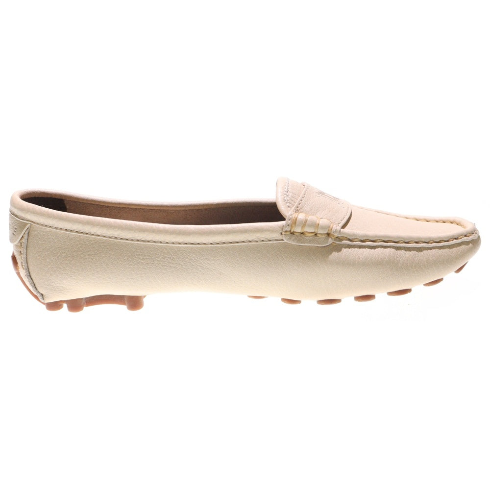 CELINE(セリーヌ) トリオンフ ドライビングシューズ レザー ペニーローファー レディース アイボリー