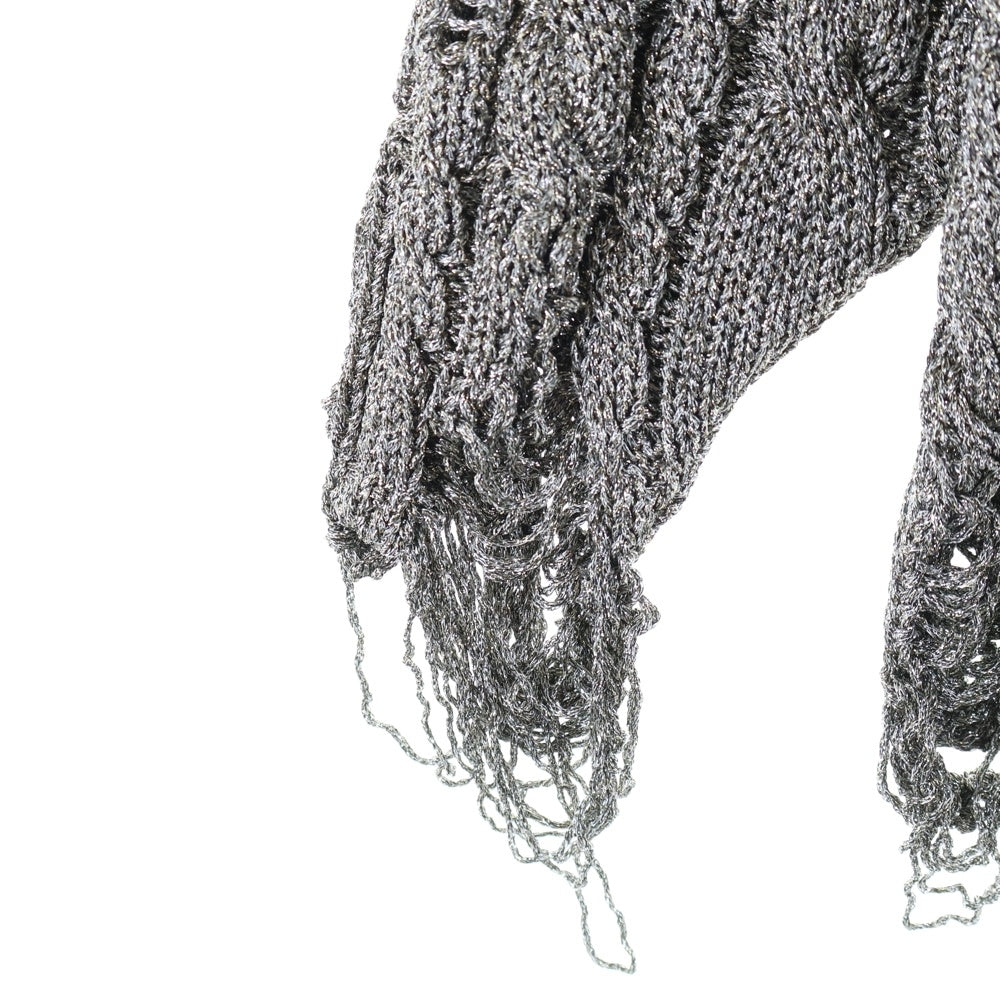 BALENCIAGA(バレンシアガ) LAME DESTROYED TURTLENECK KNIT ラメ デストロイ ダメージ加工 タートルネック ニット セーター シルバー 646700 T6174