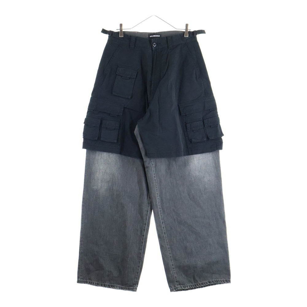 balenciaga バレンシアガ　切り替えパンツ BALENCIAGA(バレンシアガ) HYBRID CARGO LOOSE-FIT TROUSERS PANTS