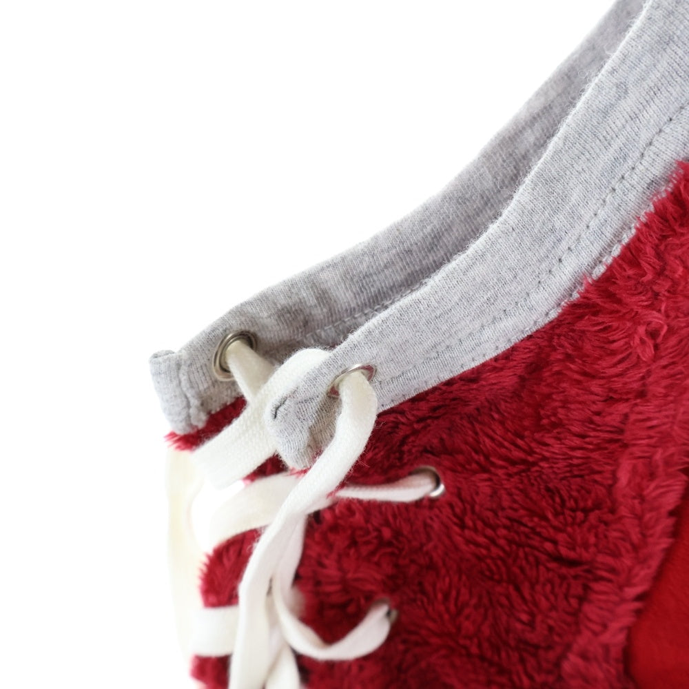 COMME des GARCONS HOMME PLUS(コムデギャルソンオムプリュス) 18SS AD2017 スパンコールデザイン サイドレース タンクトップ グレー/レッド PA-T018