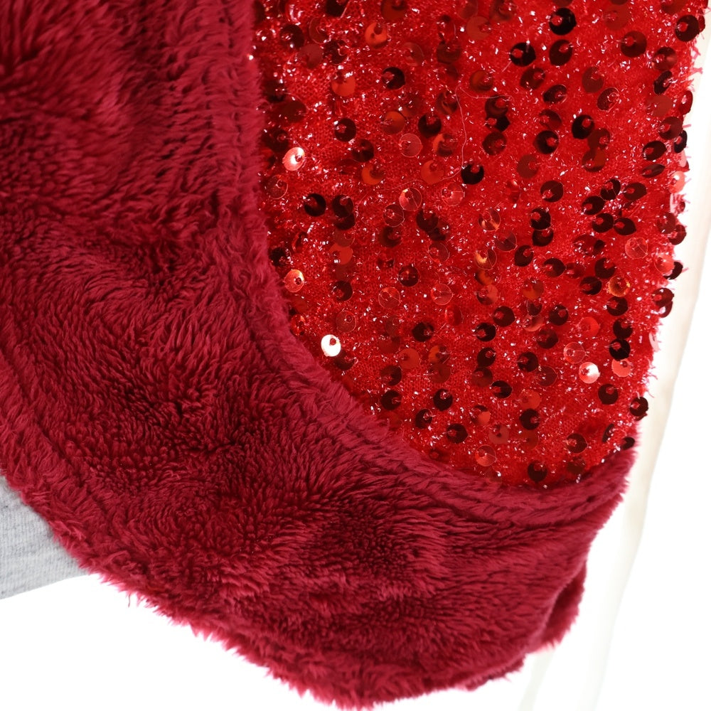 COMME des GARCONS HOMME PLUS(コムデギャルソンオムプリュス) 18SS AD2017 スパンコールデザイン サイドレース タンクトップ グレー/レッド PA-T018