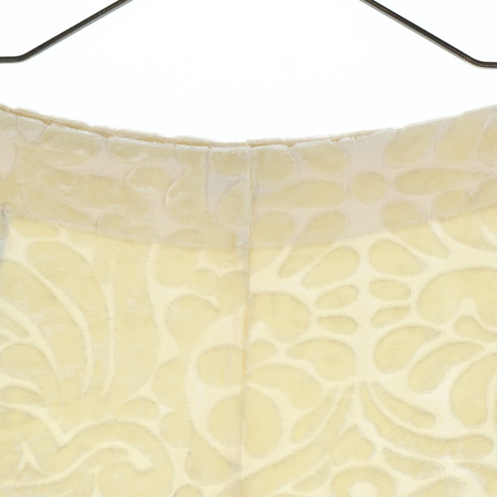 JIL SANDER(ジルサンダー) 23AW フローラル柄 ベロア サイドジップ イージーパンツ レディース ベージュ J03KA0170 J20107