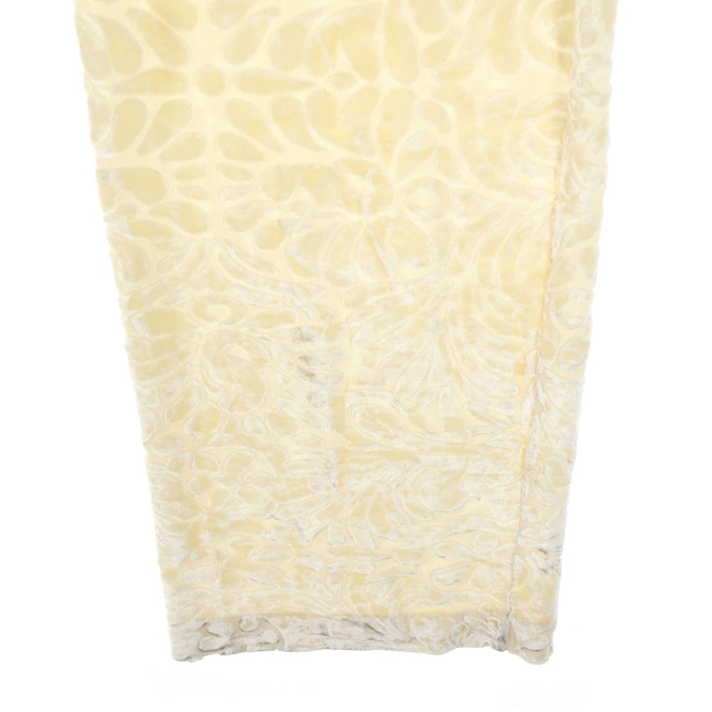 JIL SANDER(ジルサンダー) 23AW フローラル柄 ベロア サイドジップ イージーパンツ レディース ベージュ J03KA0170 J20107