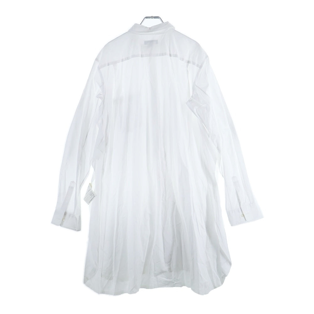 COMME des GARCONS HOMME PLUS(コムデギャルソンオムプリュス) 18AW AD2018 サイドスリット カットオフ 胸ポケット 長袖シャツ ホワイト PB-B008