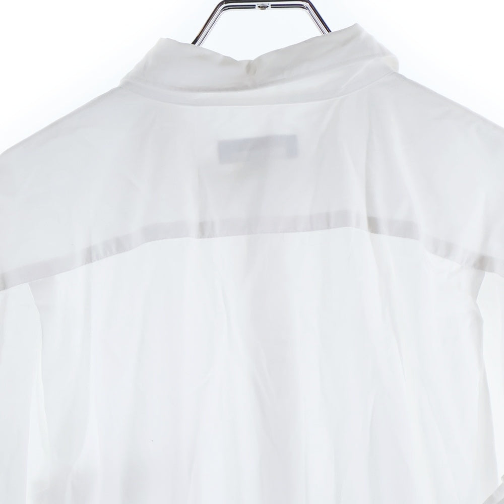 COMME des GARCONS HOMME PLUS(コムデギャルソンオムプリュス) 18AW AD2018 サイドスリット カットオフ 胸ポケット 長袖シャツ ホワイト PB-B008