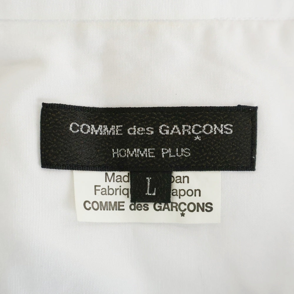 COMME des GARCONS HOMME PLUS(コムデギャルソンオムプリュス) 18AW AD2018 サイドスリット カットオフ 胸ポケット 長袖シャツ ホワイト PB-B008