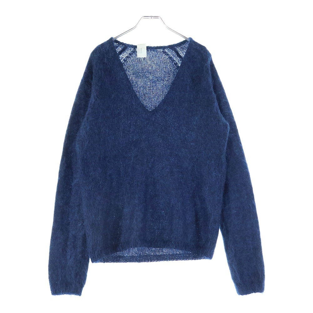 N.HOOLYWOOD(エヌハリウッド) Vネック ローゲージ モヘアニット セーター ブルー 91606