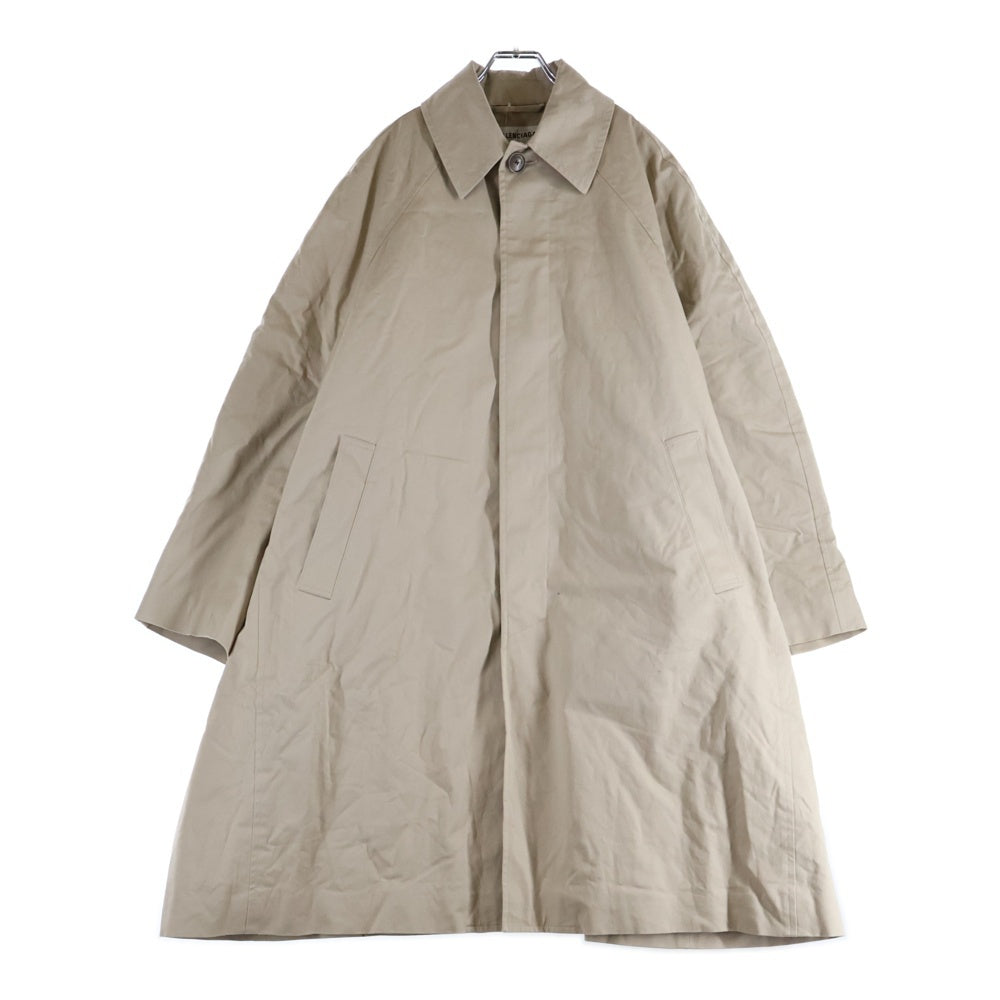 BALENCIAGA ステンカラーコート 44 ベージュ BALENCIAGA(バレンシアガ) 19AW 5B ダブルポケット 中綿 オーバー