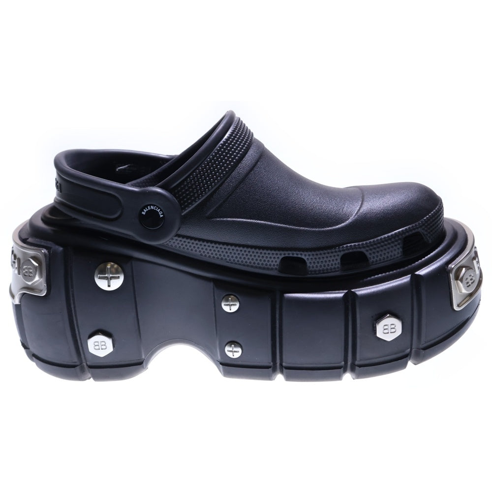 BALENCIAGA(バレンシアガ) ×CROCS HARDCROCS SANDAL クロックス ハードクロックス ロゴデザイン サンダル ブラック