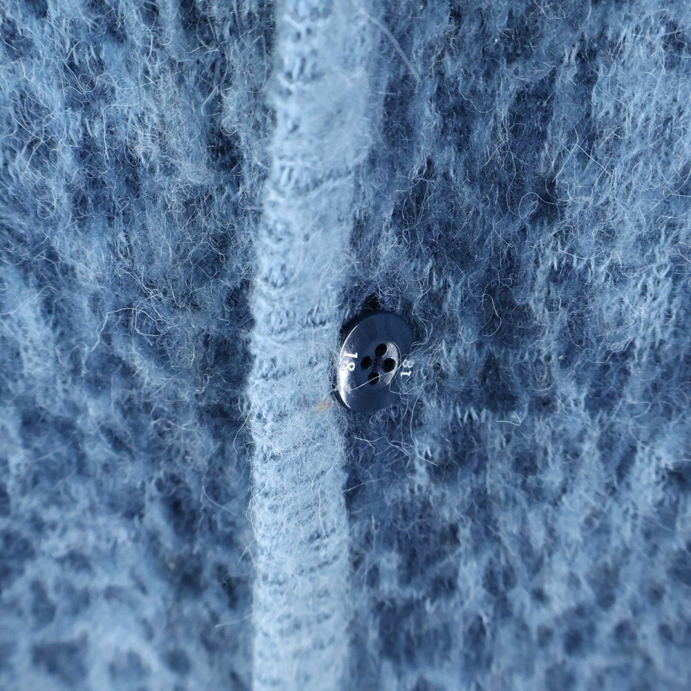 NEIGHBORHOOD(ネイバーフッド) 21AW MOHAIR CARDIGAN レオパード柄 モヘヤ混 ニットカーディガン ブルー 212FUNH-KNM04