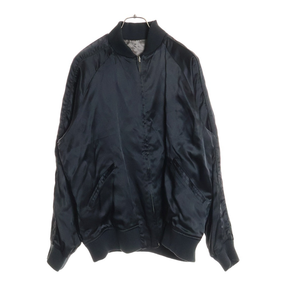 GOODENOUGH(グッドイナフ) 00S VINTAGE ヴィンテージ 両面刺繍 シルクレーヨンリバーシブルスカジャン ジップアップブルゾン ブラウン/ブラック