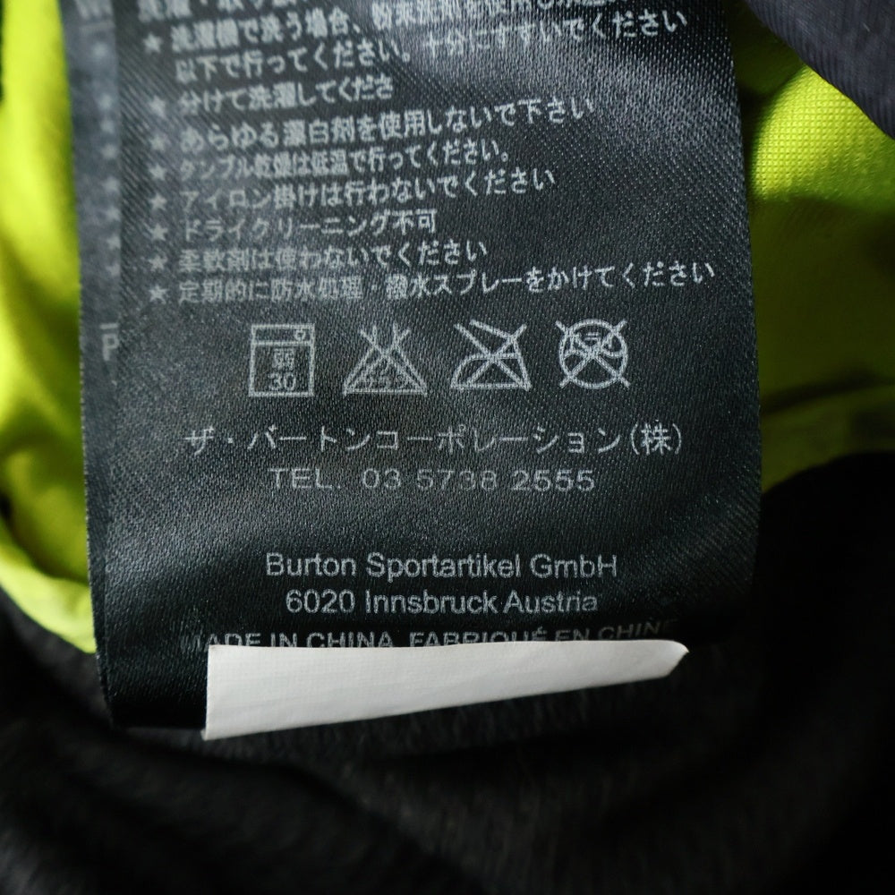 BURTON(バートン) IDIOM 3L JACKET イディオム フォトプリント総柄 ジップアップフーデッドジャケット ブラック