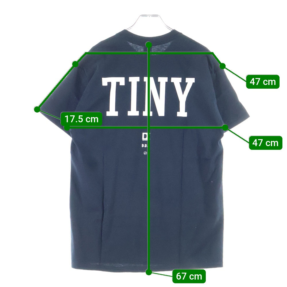 NO BRAND(ノーブランド) TINY PANX ×Fragment design タイニーパンクス フラグメント 両面プリントTシャツ 半袖クルーネックカットソー ブラック