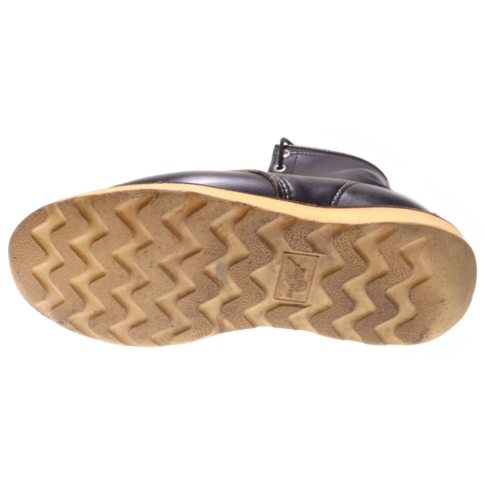 RED WING(レッド ウイング) 90S VINTAGE 新四角犬タグ 6インチ クラシックモックトゥ ヴィンテージ レザーブーツ ハイカットブーツ ブラック 8179