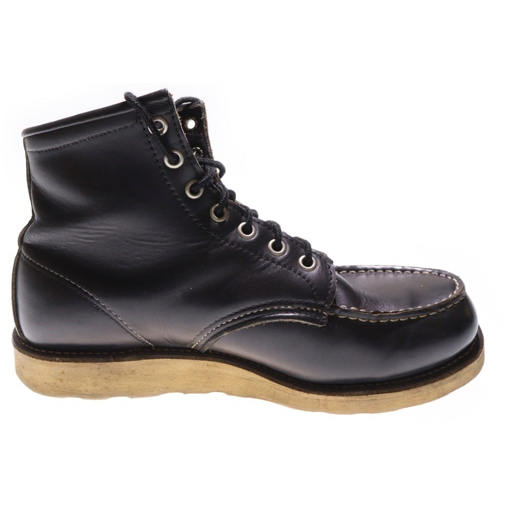 RED WING(レッド ウイング) 90S VINTAGE 新四角犬タグ 6インチ クラシックモックトゥ ヴィンテージ レザーブーツ ハイカットブーツ ブラック 8179