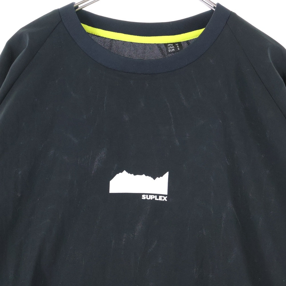 NANGA(ナンガ) LONG SLEEVE TEE 両面プリント ロング スリーブ クルーネック長袖Tシャツ カットソー ブラック NAG-F24-SUPLEX-SH01