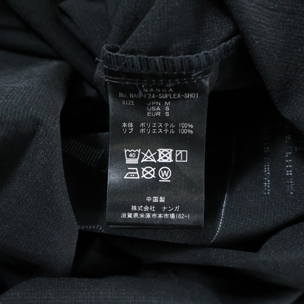 NANGA(ナンガ) LONG SLEEVE TEE 両面プリント ロング スリーブ クルーネック長袖Tシャツ カットソー ブラック NAG-F24-SUPLEX-SH01