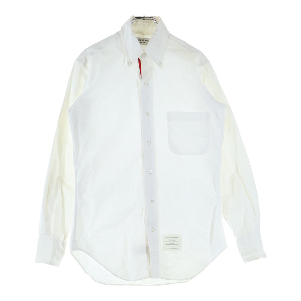 THOM BROWNE(トムブラウン) コットン ロングスリーブ オックスフォードシャツ ホワイト MWL010E00139100