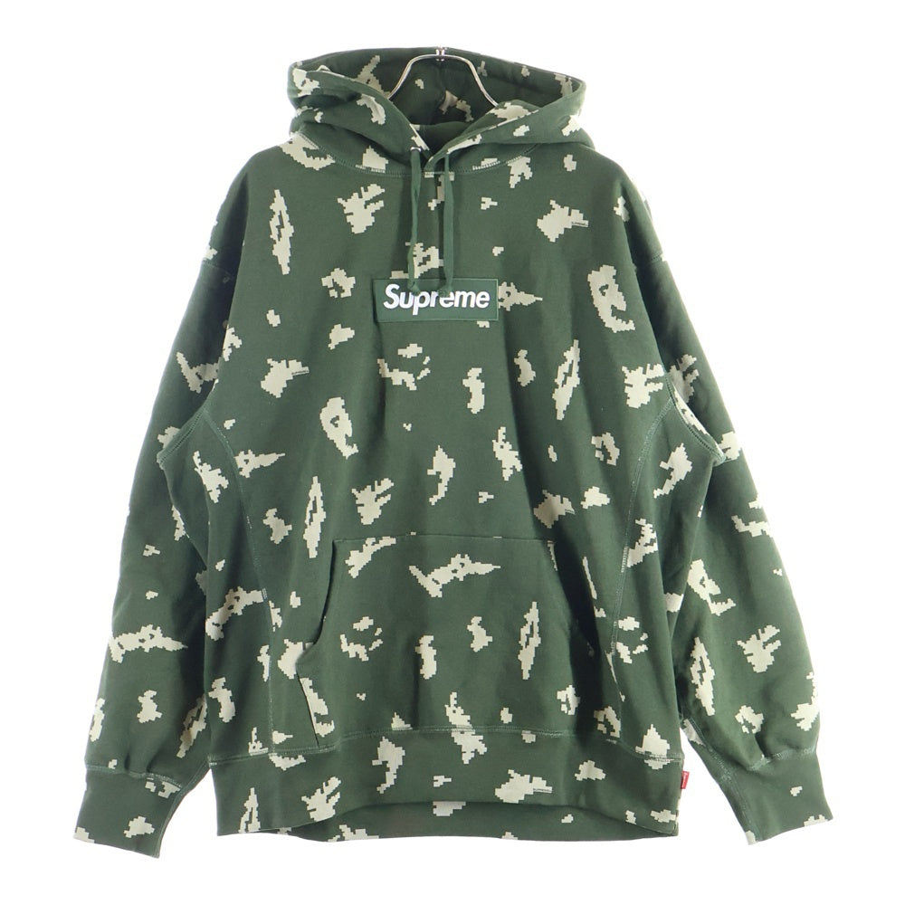 SUPREME(シュプリーム) 21AW Box Logo Hooded Sweatshirt Olive Russian Camo ロシアンカモ ボックスロゴ スウェット プルオーバーパーカー オリーブグリーン