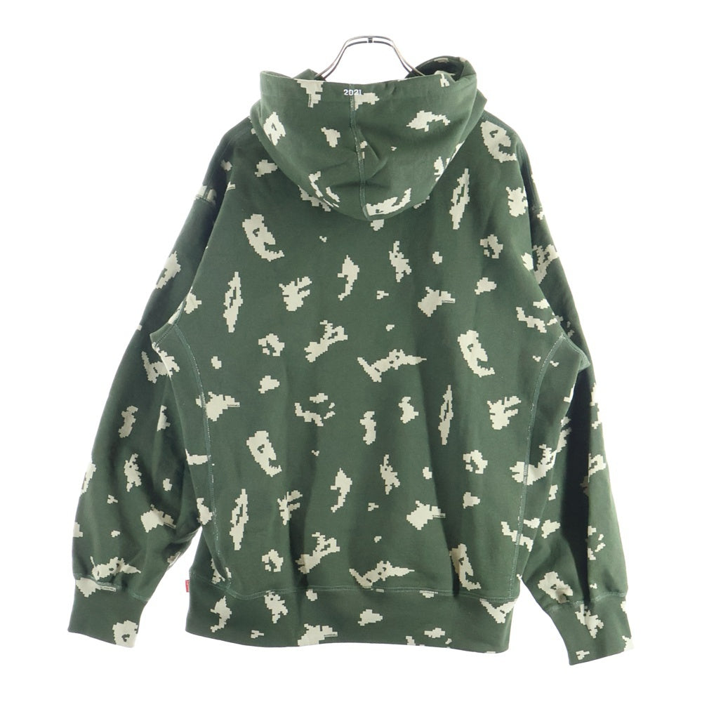 SUPREME(シュプリーム) 21AW Box Logo Hooded Sweatshirt Olive Russian Camo ロシアンカモ ボックスロゴ スウェット プルオーバーパーカー オリーブグリーン
