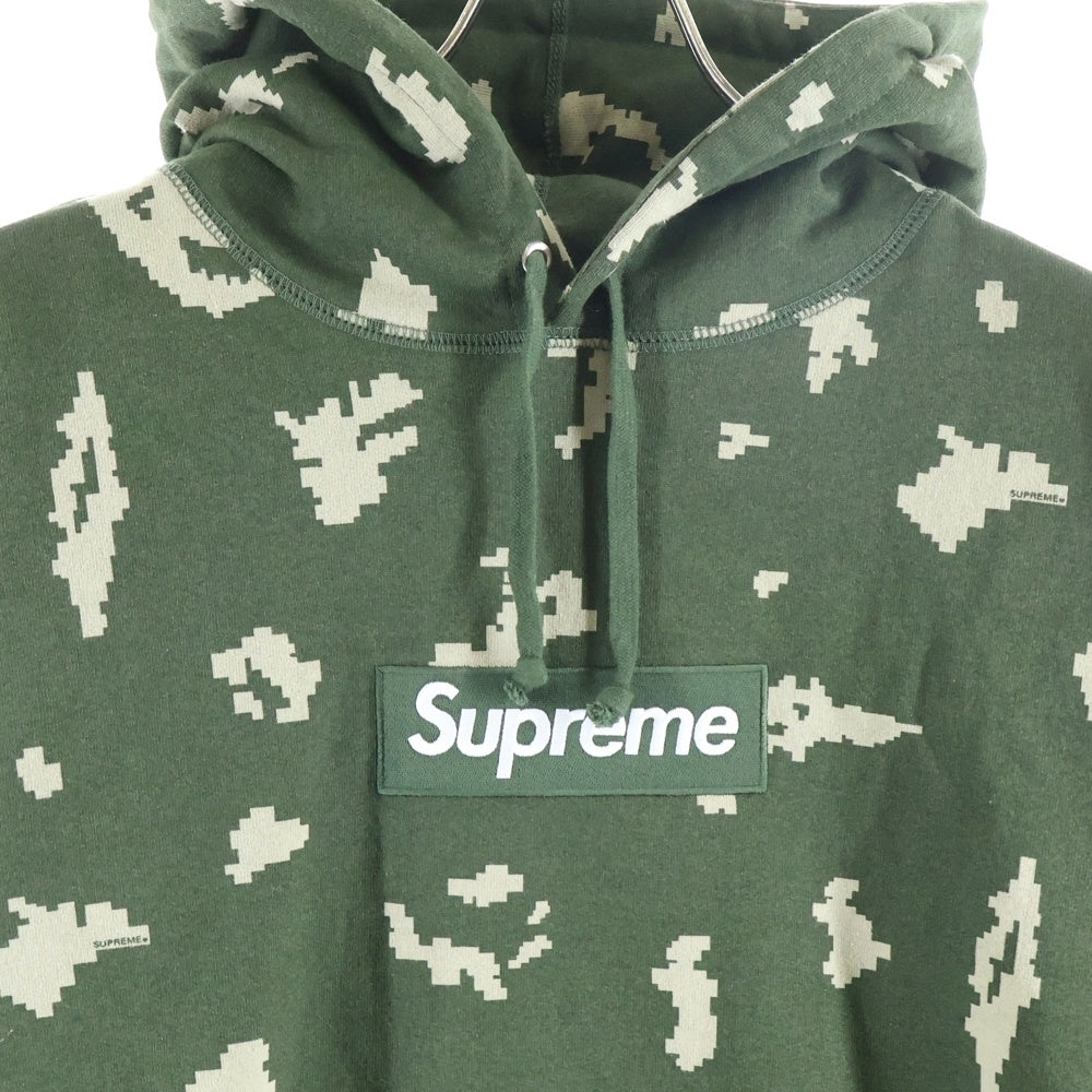 SUPREME(シュプリーム) 21AW Box Logo Hooded Sweatshirt Olive Russian Camo ロシアンカモ ボックスロゴ スウェット プルオーバーパーカー オリーブグリーン