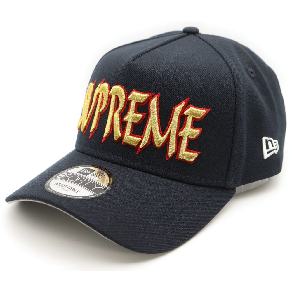 SUPREME(シュプリーム) 25AW ×NEW ERA Sharp Spellout Adjustable Cap ニューエラ シャープ スペルアウト アジャスタブル 5パネルキャップ ネイビー