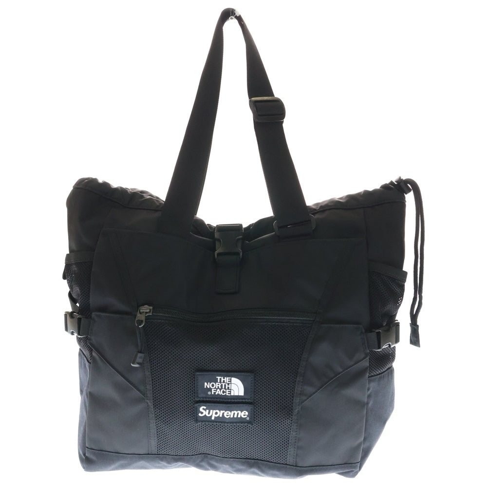 SUPREME(シュプリーム) 20SS ×THE NORTH FACE Adventure Tote ロゴ刺繍 ナイロン アドベンチャー トートバッグ ブラック NF0A4QT1