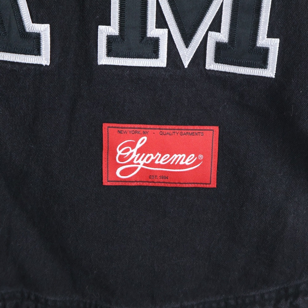 SUPREME(シュプリーム) 22AW Denim Baseball Jersey デニム ベースボール ジャージー 半袖シャツ ブラック