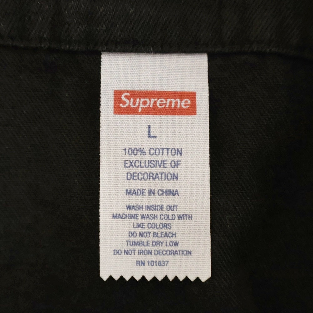 SUPREME(シュプリーム) 22AW Denim Baseball Jersey デニム ベースボール ジャージー 半袖シャツ ブラック