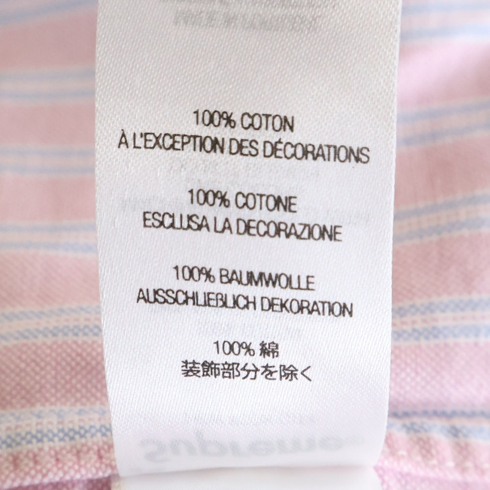 SUPREME(シュプリーム) 25SS Loose Fit Oxford S/S Shirt Pink Stripe ルーズフィット オックスフォード ピンクストライプ ボタンダウン 半袖シャツ ピンク
