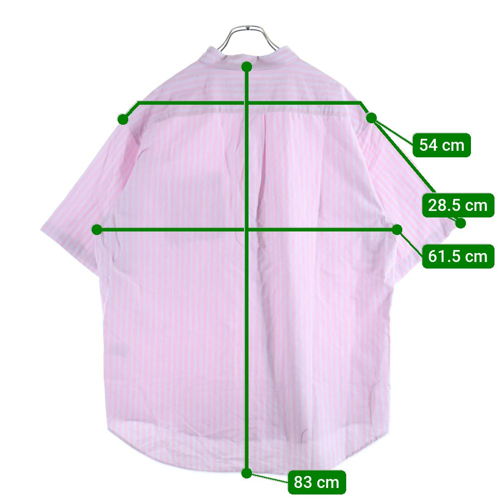 SUPREME(シュプリーム) 25SS Loose Fit Oxford S/S Shirt Pink Stripe ルーズフィット オックスフォード ピンクストライプ ボタンダウン 半袖シャツ ピンク