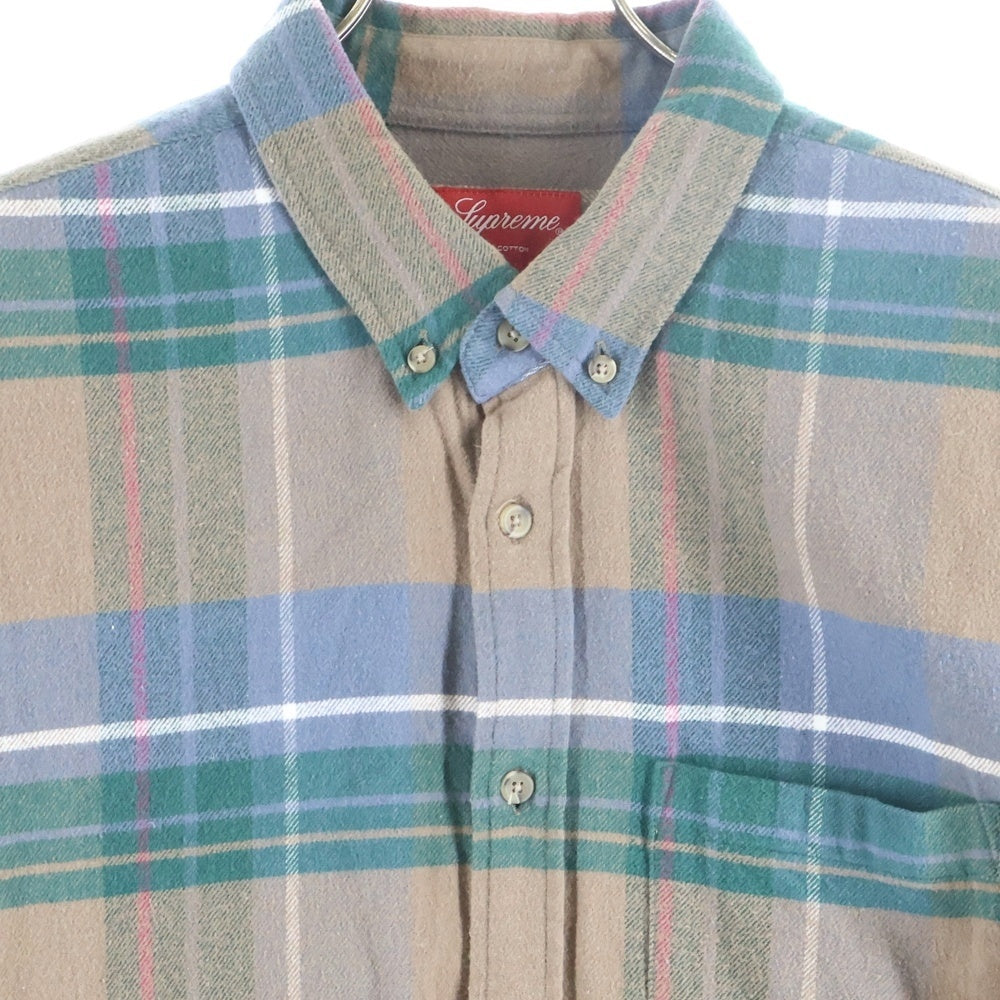 SUPREME(シュプリーム) 20SS Daniel Johnston Plaid Shirt ダニエルジョンストン チェック柄 コットン 長袖シャツ ブラウン/グリーン