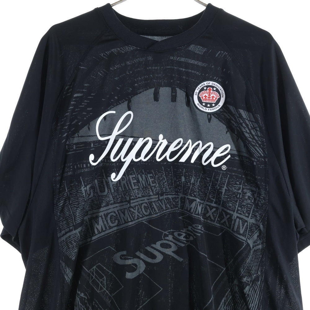 SUPREME(シュプリーム) 24SS Jacquard Soccer Jersey ジャカード サッカージャージ ゲームシャツ カットソー ブラック