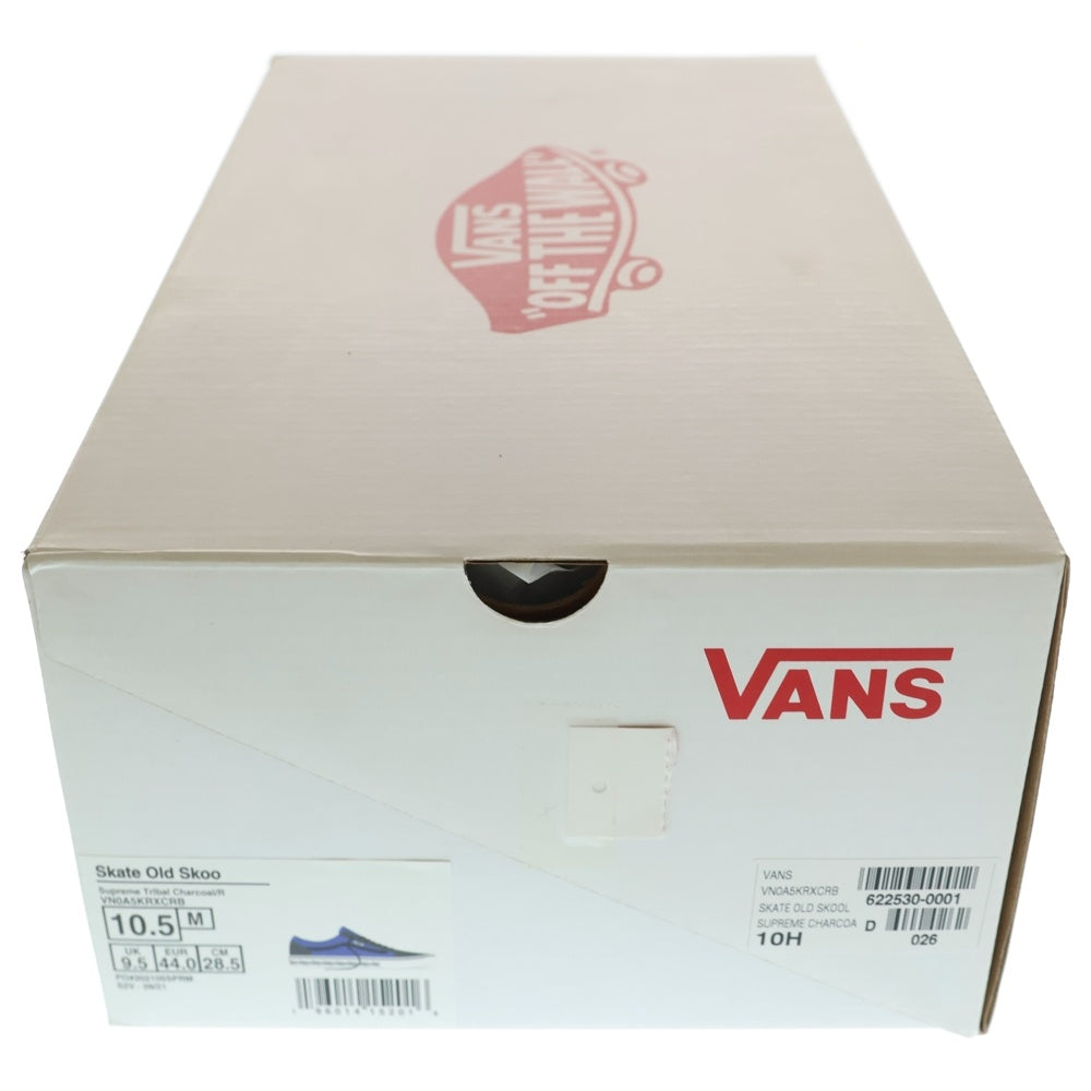 SUPREME(シュプリーム) 21AW ×VANS SKATE OLD SKOOL TRIBAL CHARCOAL バンズ スケート オールドスクール トライバルチャコール ローカットスニーカー スケートシューズ VN0A5KRXCRB
