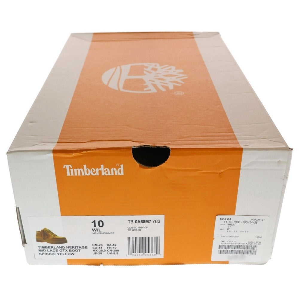 Timberland(ティンバーランド) HERITAGE GTX MOC TOE MID BEAMS別注 ヘリテージ ゴアテックス モックトゥ ミッドカットブーツ ブラウン 0A68M7 763