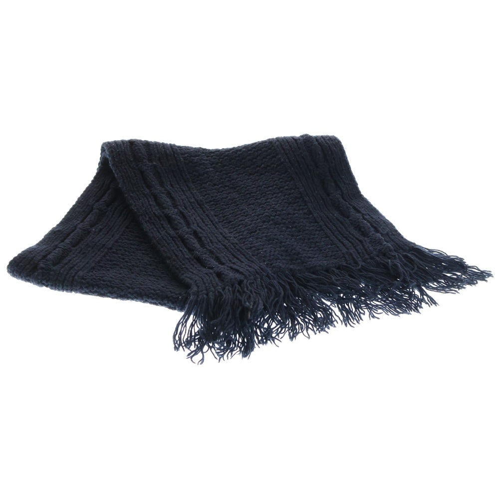 WTAPS(ダブルタップス) ウールケーブルニットマフラー ストール ネイビー